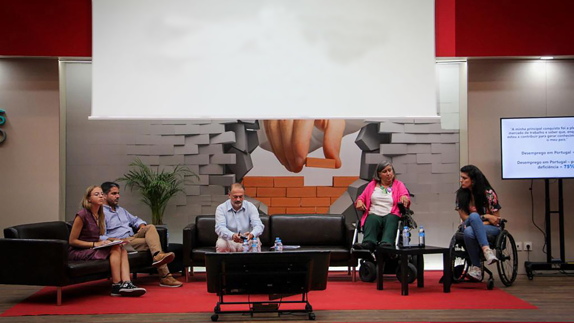 Conferência Incluir no Mundo do Trabalho da UGT, João Cadima , Carolina Van Zelle Susana Pinto e Catarina Oliveira