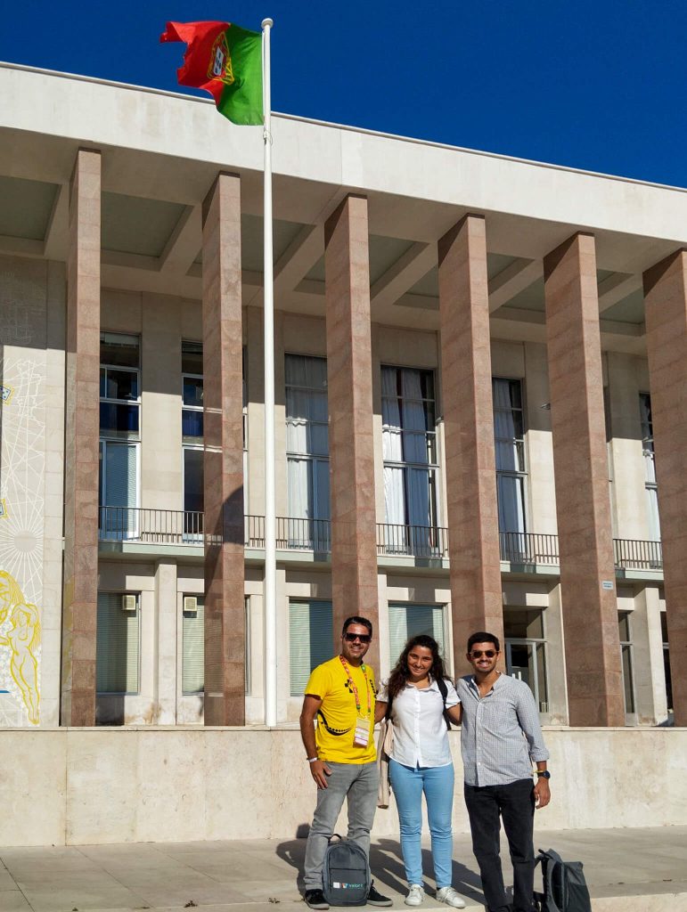 Joao, Cátia e Sebastião na cidade universitária